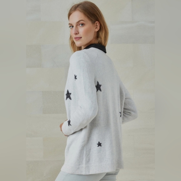 The White company Sparkle Star Cardigan with Alpaca, size US M - Picture 9 of 10
